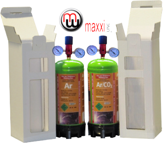 maxxiline co2 argon welding bottles